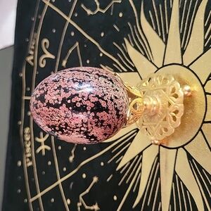 Fireworks Obsidian (aka Red Snowflake Obsidian) - complete with brass stand